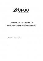 CPUC Rules & Regulations Water - Approved 14 November 2012